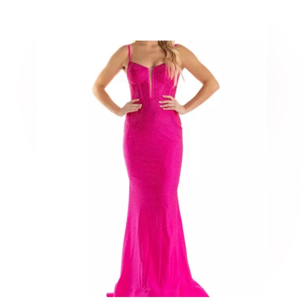 Sherri Hill Prom Dress Bright Fuscia Size 00! worn once!